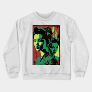 Vintage woman in pop-art style Crewneck Sweatshirt